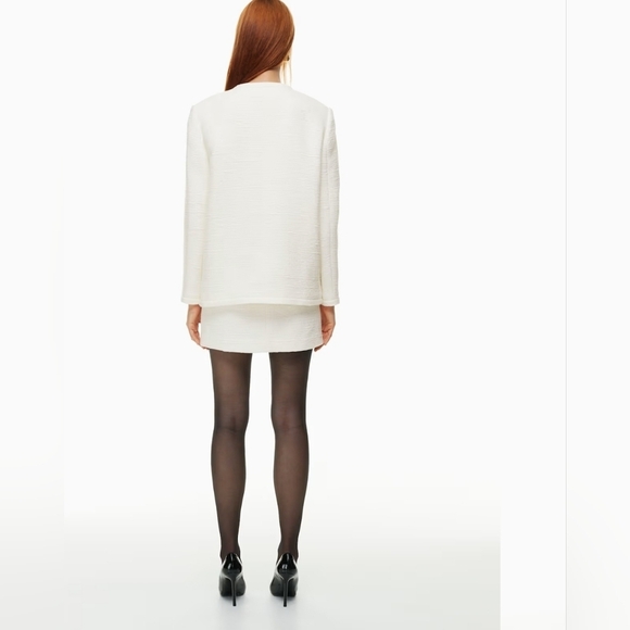 Aritzia Babaton Celebration Tweed Jacket White Quiet Luxury Preppy Workwear 2XS - Picture 5 of 12